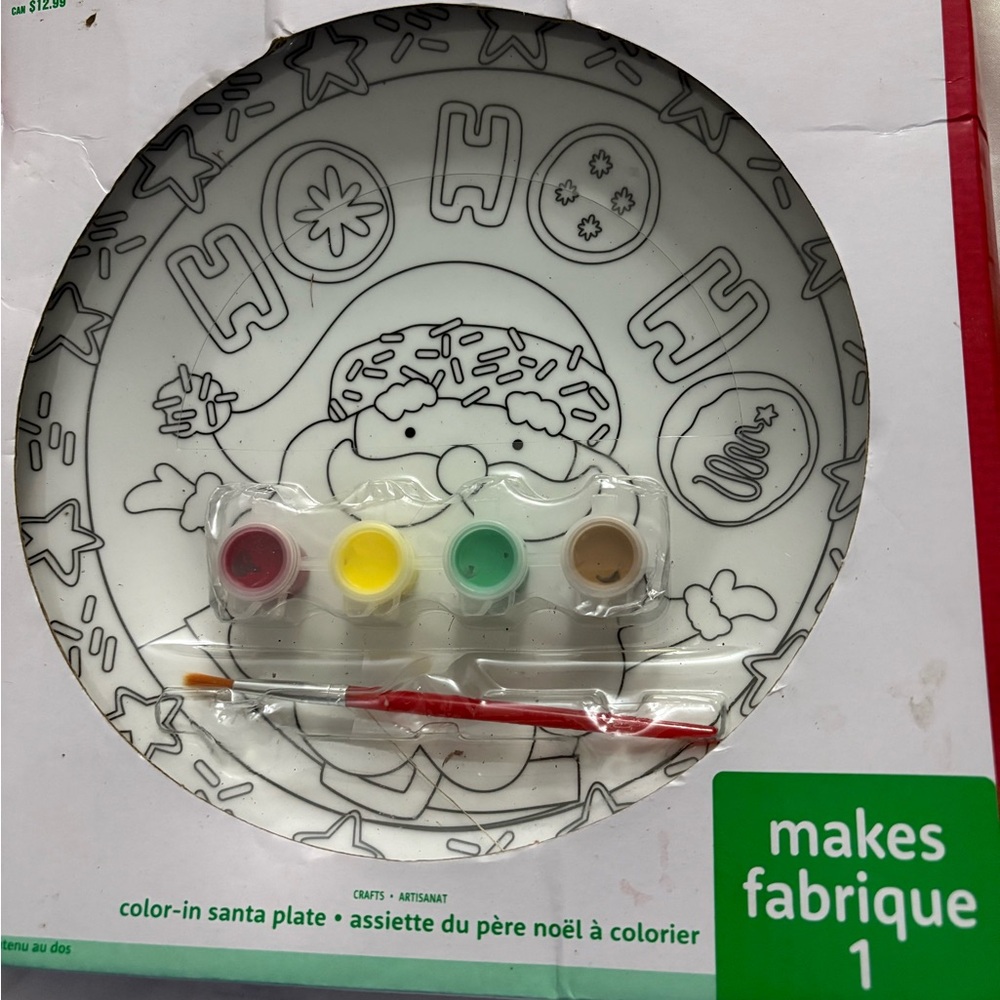 Festive Santa Plate Painting Set